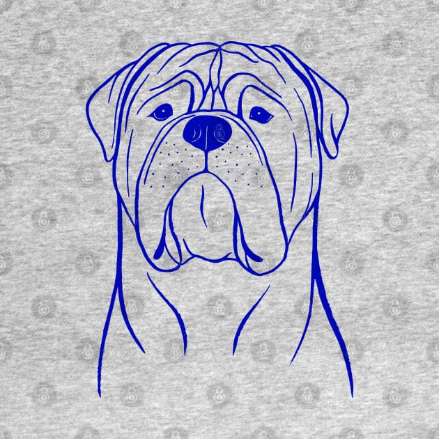 Bullmastiff (Grey and Blue) by illucalliart